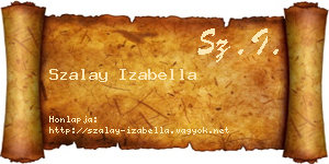 Szalay Izabella névjegykártya