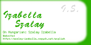 izabella szalay business card